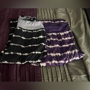 Chic Tie-Dye pants- 2 pants- women’s XL- in Black and Purple